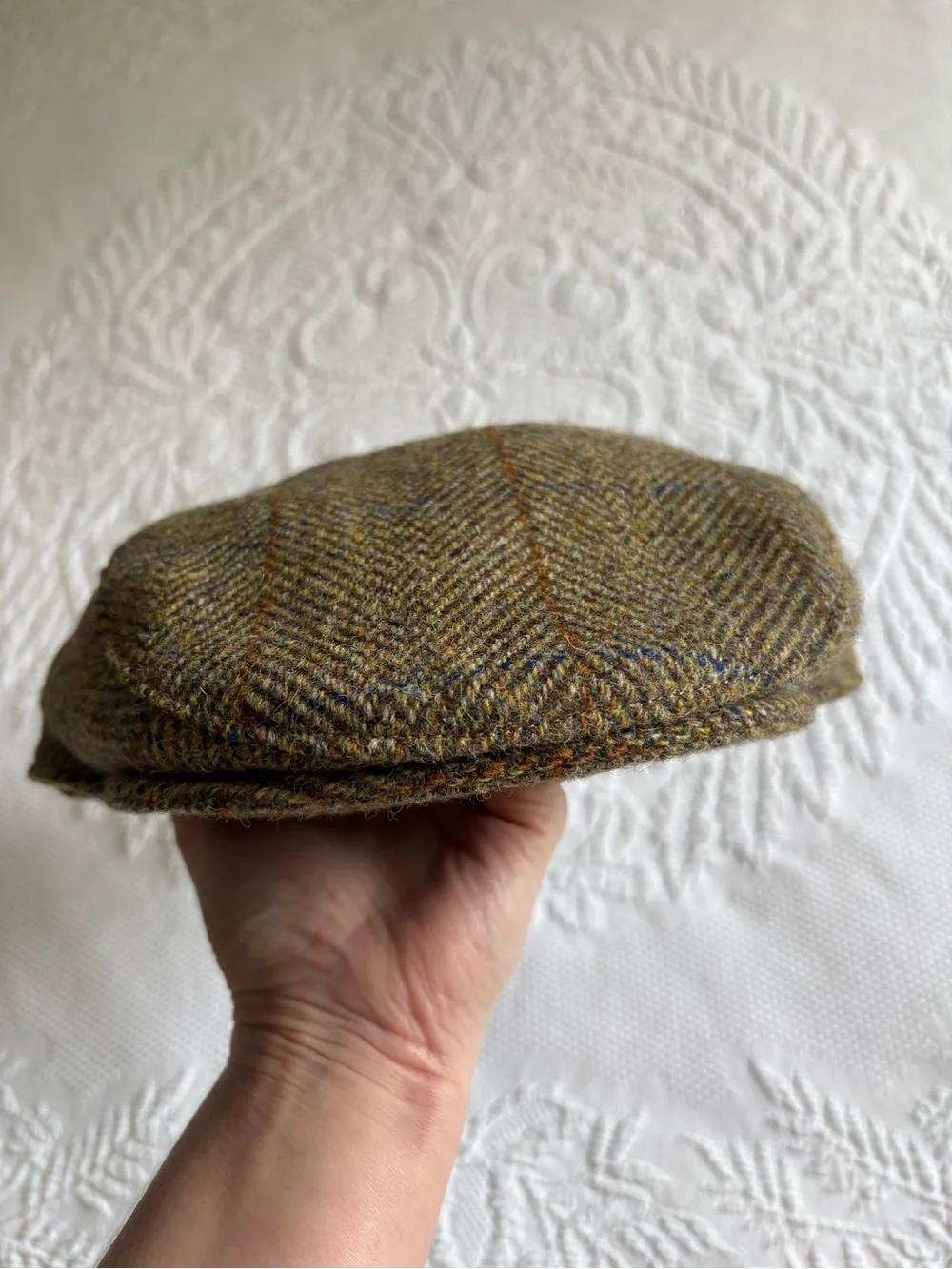 Harris Tweed pure new wool hat cap hunting cabbie newsboy 7 5/8